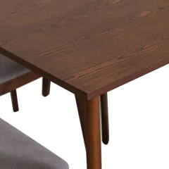 Comedor Vori 6s Yibs gris Chapa Nogal en internet