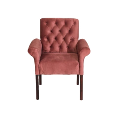 Sillón ocasional Boston rosa bella nogal