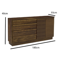 Bufetera Ferrara parota - Ganza Muebles