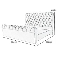 Cama Montana KS Lino Beige - Ganza Muebles