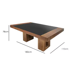 Mesa Froissy Chapa de nogal natural - Ganza Muebles