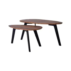 Juego de mesas Nido Pera madera/negro