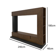Porta Tv Denali olmo/grafito - Ganza Muebles