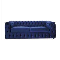 Sofá Ventro velvet mindnight azul
