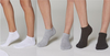 soquete deportivo de algodon mujer, unisex blanco gris y negro