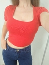 Pupera con escote en espalda roja