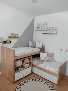 Cama doble en Ele - (Puente/nido)