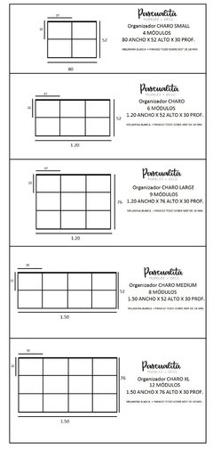 Comoda Charo Large 9 modulos - Pascualita Deco