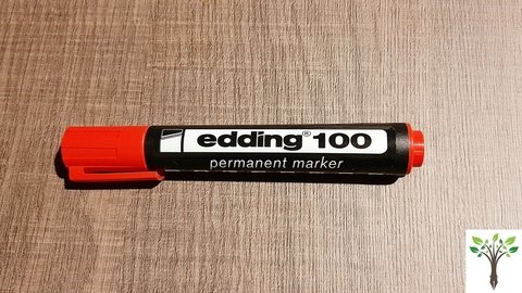 Marcador Edding 100 permanente rojo