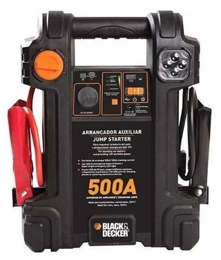 AUXILIAR DE PARTIDA PARA AUTO COM LUZ DE EMERGENCIA - 12V 14AH 500A BIVOLT BLACK & DECKER