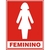 PLACA EM POLIEST. 15X20CM - SANITARIO FEMININO (11544)
