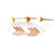 Aros de Acero Dorado Rose NAN987