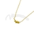 Cadena de Acero dorado con dije NC1075