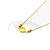 Cadena de Acero dorado con dije NC894