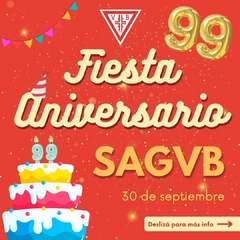 Entrada fiesta aniversario SAGVB