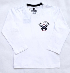 Camiseta Branca Básica Skateboarding - comprar online