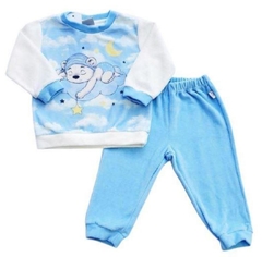 Pijama Ursinho Azul Bebê