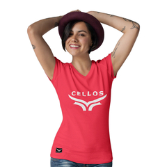 Camiseta Feminina Gola V Cellos Up Premium W - QESTILOS - Todos os estilos em um só lugar