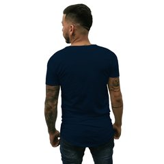 Camiseta Longline Cellos Stripe Premium Azul Marinho