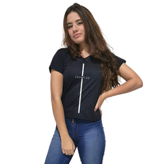 Camiseta Feminina Gola V Cellos Stripe Premium