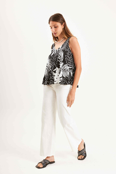 R24 MUSCULOSA LINO ESTAMPADO