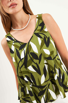 R24 MUSCULOSA LINO ESTAMPADO - tienda online