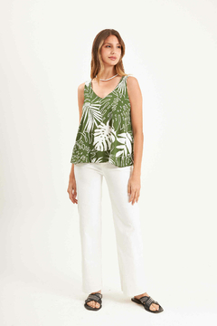 Imagen de R24 MUSCULOSA LINO ESTAMPADO