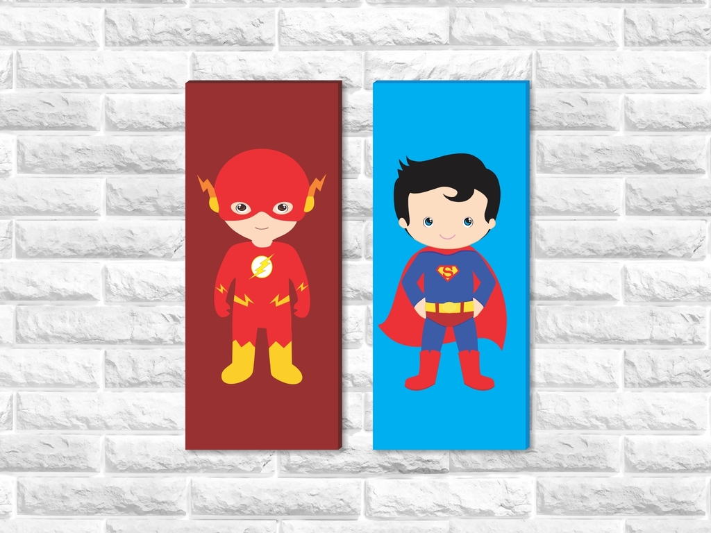 Quadro Decorativo Filmes Desenho Herois Superman Decorar