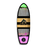 Deck Tabla Cruiser Kalima Surf Skate Maple 80 X 24cm Classic tail con Lija