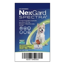 NexGard Spectra Antiparasitario para Perros de 7.6 a 15 Kgs Tableta