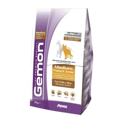 Comida para perro Gemon Medium Puppy y Junior Pollo Y Arroz 15 Kgs