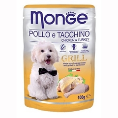 Monge Grill Bocconcini con Pollo e Tacchino Pouche 100 Grs