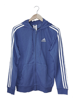 BUZO ADIDAS CON CAPUCHA ESSENTIALS 3 RAYAS - tienda online