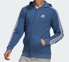 BUZO ADIDAS CON CAPUCHA ESSENTIALS 3 RAYAS - comprar online