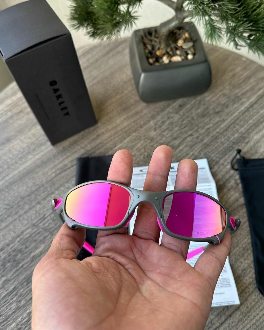 Oculos Oakley Juliet Squared xmetal rosa doble x em Promoção na