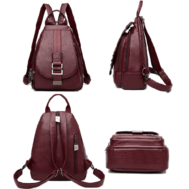 Bolsa Mochila Feminina Couro Canguru Moderna Fashion