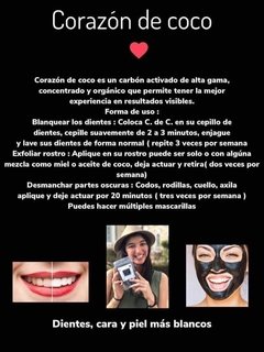 Corazón de coco mascarilla de carbón activado en internet