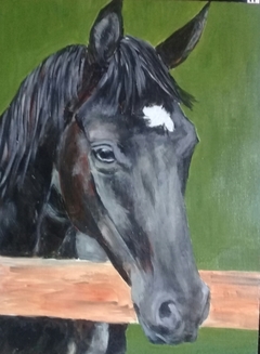 AZABACHE 30,5 X 40,6 CM. acrílicos sobre panel