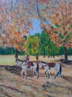 DE PASO. 22,5x 30cm acrílicos sobre bastidor