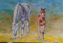EL AMA 91X60 CM ACRILICOS SOBRE BASTIDOR