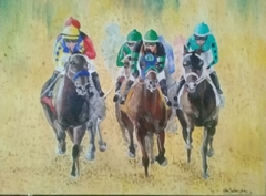 Y AHI VAMOS   80X 60 CM ACRILICOS SOBRE BASTIDOR