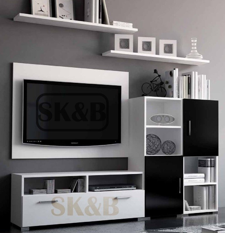 Modular KUBI rack + modulo organizador + 2 estantes colgantes + panel