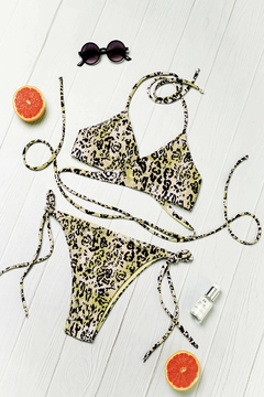 Bikini Anette Print Amarillo Suave en internet