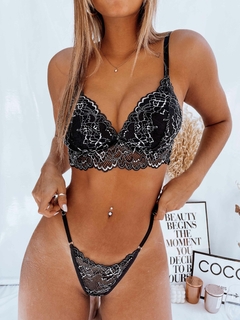 Bralette Tulipán Bicolor Negro