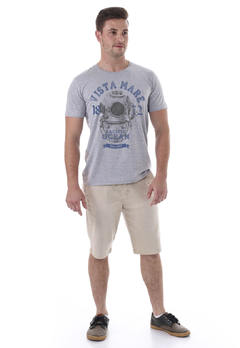 Camiseta Vista Mare Pacific Ocean Slim Fit - Cinza - Vista Mare