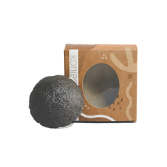 Esponja Facial de Raíz Konjac – Charcoal: PIELES GRASAS