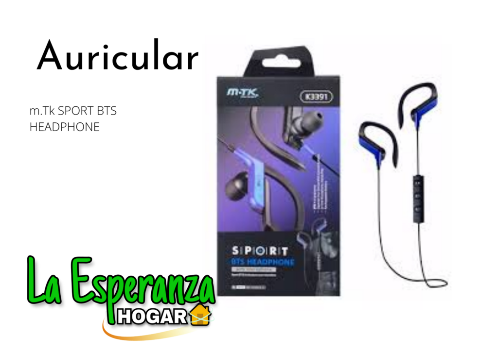 AURICULAR MTK K3391 CON MICROFONO Y BLUETOOTH