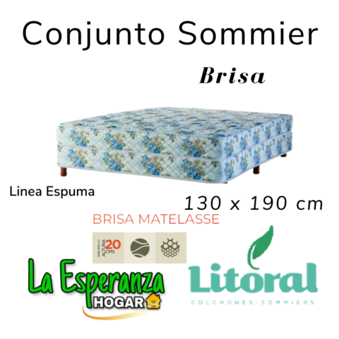 Comprá Somier Paraná Convencional 120 x 190 cm - Azul - Envios a