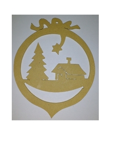 Paisaje navideño en fibrofacil - navidad - adorno