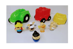 Tractor con 2 acoplados y personajes encastrables Art N° 618 - DISTRISEBA